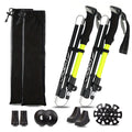 Ultralight Aluminum Alloy 5-Section Folding Trekking Pole—Ideal for Outdoor Hiking, Mountaineering, and Walking; Sturdy and Durable.