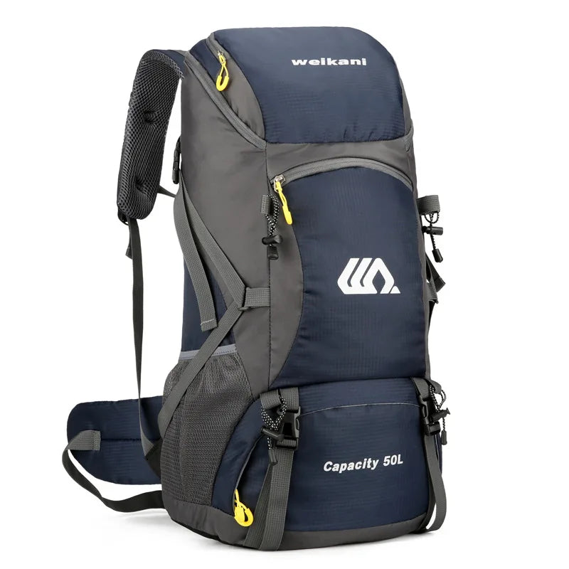 50L Large Capacity Hiking Backpack Waterproof Outdoor Camping Travel Mountaineering Bag for Men Women