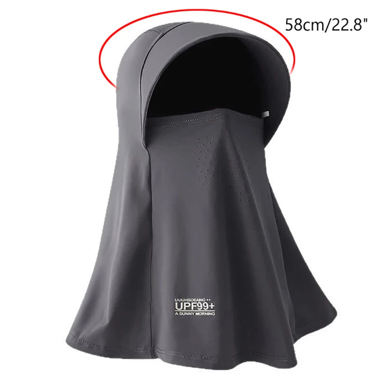 Outdoor Balaclava Sun Hats Full Face Sunshade UV Protection Hiking Mountaineering Mask Summer Adjustable Breathable Cycling Hats