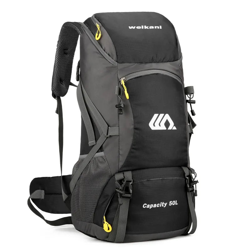 50L Large Capacity Hiking Backpack Waterproof Outdoor Camping Travel Mountaineering Bag for Men Women