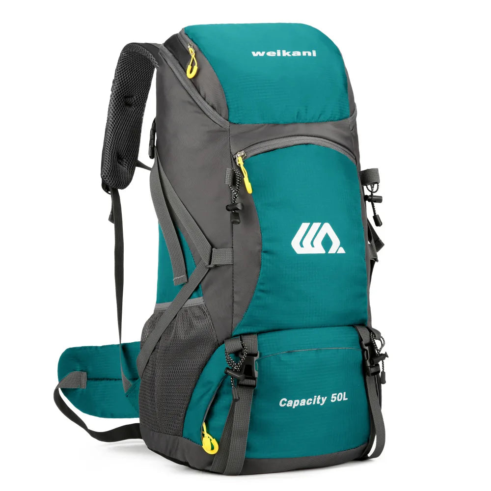 50L Large Capacity Hiking Backpack Waterproof Outdoor Camping Travel Mountaineering Bag for Men Women