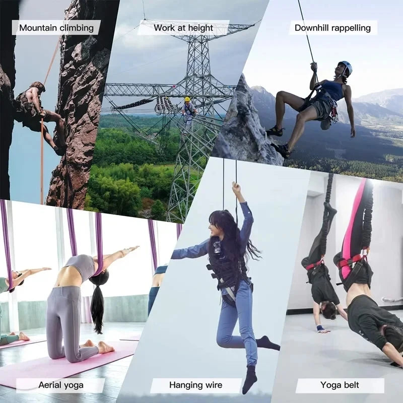 Outdoor Rock Climb Carabiner 30KN Yoga Swivel Connector Universal Gimbal Ring Swing Hammock Rope Swivel Rotational Connector