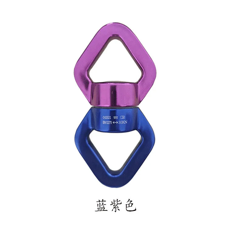 Outdoor Rock Climb Carabiner 30KN Yoga Swivel Connector Universal Gimbal Ring Swing Hammock Rope Swivel Rotational Connector
