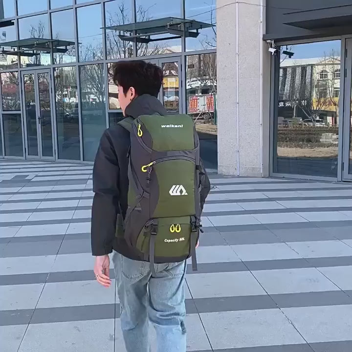 50L Large Capacity Hiking Backpack Waterproof Outdoor Camping Travel Mountaineering Bag for Men Women
